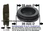 Preview: Spardosenstopfen 39 mm schwarz hard Gesamt